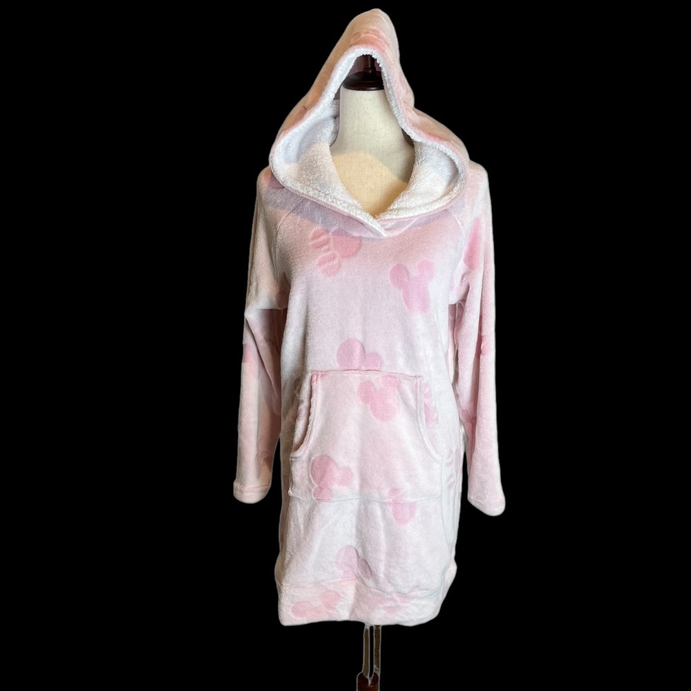 Disney Mickey Head Lounger Pink Sherpa Hood size S - Picture 4 of 11